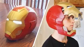 3D Printed Iron Man Helmet with Functional Electronics!