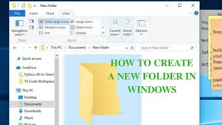 How To Create A Folder in Windows 10 2021