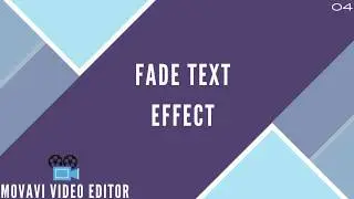 Fade text effect | Movavi video editor 2020