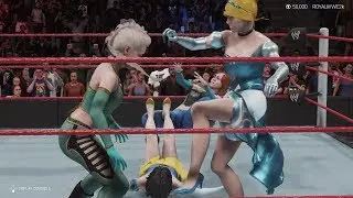 Anna vs. Elsa vs. Snow White vs. Cinderella (WWE 2k19) - Princess Fight 😍