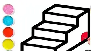 draw stairs | bollar uchun | how to draw stairs very easy