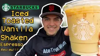 STARBUCKS Iced Toasted Vanilla Shaken Espresso!