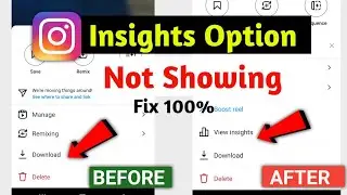 Instagram insights  not showing | Instagram insights unavailable problem |