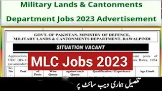 Military Lands Cantonment Dapartment Jobs 2023 Online Apply for all pakistan