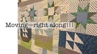 Sewing a small quilt - Joining blocks - ships and stars