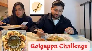 Golgappa Challenge 😍😋|| With Chopsticks || Indian Street Food || Punjabi Vlog || Punjabi UK Vlog |