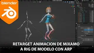 Transferir animación de Mixamo a personaje rigeado usando Auto Rig Pro