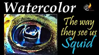 Squid (the way they see us) – Watercolor process
