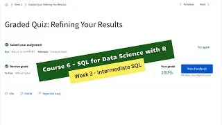 sql for data science with r coursera answers week 3 || IBM || theanswershome