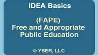IDEA Basics: Free and Appropriate Public Education