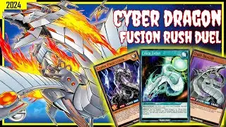 CYBER DRAGON DECK FUSION SIMULATION AUGUST 2024 EDOPRO | RUSH DUEL | Yugioh Duel Links