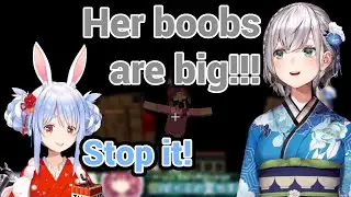 Noel Keep Focusing on Boobs Even Tho They're Playing Horror Mode with Pekora Flare Marine!!!