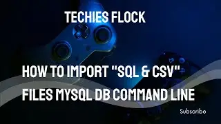 how to import "SQL" File mysql db command line