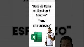 Cómo Crear una Base de Datos en Excel en Menos de 3 Minutos para Principiantes #sepamosexcel #excel