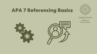 APA Referencing Basics