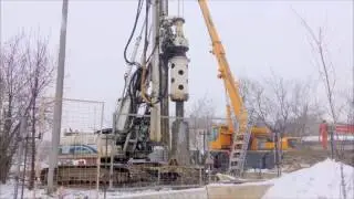 1. Строительство станции метро Марьина Роща БКЛ (Шереметьевская). Роторно-буровая установка.