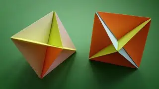 Простая оригами кусудама из треугольников | Как сделать бумажную Origami Kusudama [Без Клея]