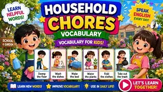 Household Chores Vocabulary|Vocabulary For Kids|Educational Channel|Esl
