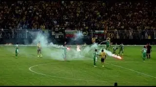 Flares disrupt Bulgarian Cup final