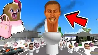 IT'S DESTROYED!!! THE TOILET SKIBIDI ARMY ATTACKS BROOKHAVEN... ft @BANGJBLOX | ROBLOX
