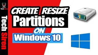 How to Create or resize partitions in windows 10