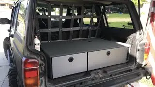 Jeep Cherokee XJ storage drawers design and details