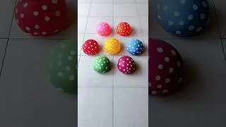 Red Yellow Blue Balloon Pop Reverse Video Asmr