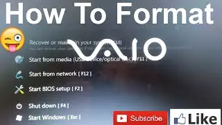 How to Format or install windows-10 on sony Vaio laptop by USB...?
