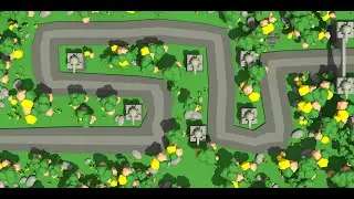 360˚ view tower defence level. Blender 3d.