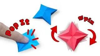 How to make a paper Star Pop It - easy origami pop it spin