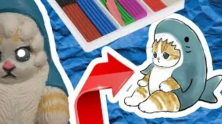 Лепим Кота-Акулу из пластилина / Мофу Санд / Котики / Кот / Акула / Котенок / Сказочная лепка