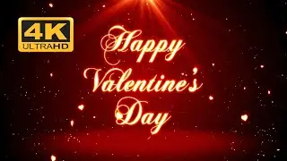 Feliz San Valentín fondo animado 4k con canción de amor, todo sin derechos de autor.