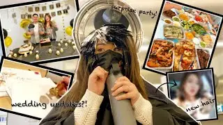 VLOG | Wedding Updates, Surprise Birthday Party, New HAIR?!