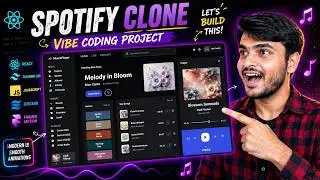 Vibe Coding Spotify Clone 🎧 | React + Tailwind Music Player UI Build (Live)