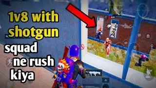 1v8 CLUTCH with shotgun bgmi 🥵solo vs squad clutches with shotgun Pubg mobile AJ gangster gaming