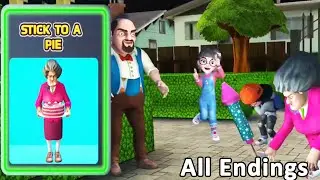 Scary Teacher 3D -Stick to a pie All Endings