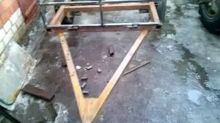 Homemade trailer from the rear beam of the Azlk-2141