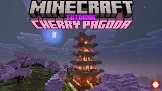 Minecraft How to Build a Japanese Cherry Pagoda -Tutorial-