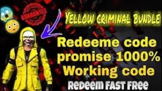 How To Get Free Yellow Criminal Bundle Redeem Code|Free Yellow Criminal Bundle|ULG|YT|