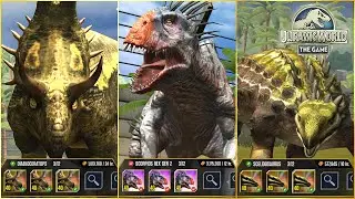 SCORPIOS REX GEN 2 x DIABLOCERATOPS x SCELIDOSAURUS X3 MAX LEVEL 40 | Jurassic World The Game