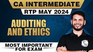 CA Inter Auditing and Ethics RTP May 2024 | CA Inter May 2024 Preparation