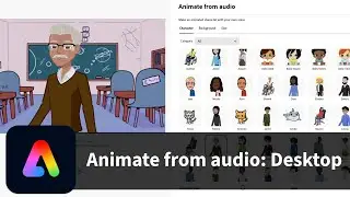 Animate from Audio in Adobe Express Desktop