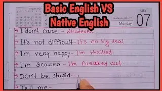 Basic English VS Native English #english #advancedenglish