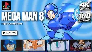 [PS1 Longplay] Mega Man 8 | 100% Completion (All Bolts) | No Damage | Full Game Walkthrough | 4K
