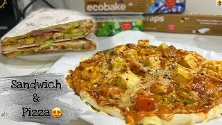 Veg sandwich and Pizza Recipe || How to make pizza and sandwich 🥪 || Desitaste