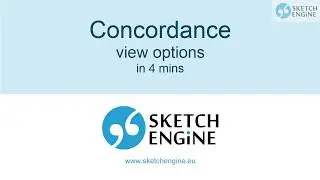 Concordance - change how you see the results