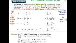 8.2.2 Power Series and Analytic Functions PART 2