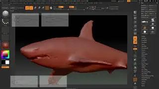 Modelling in ZBrush | Shark 3d model timelapse