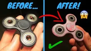 HYDRO DIPPING A FIDGET SPINNER!! HOW TO HYDRO DIP A FIDGET SPINNER!