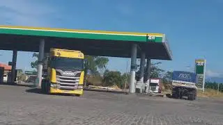 Nova Scania MrTrans saindo do Posto Campos RJ